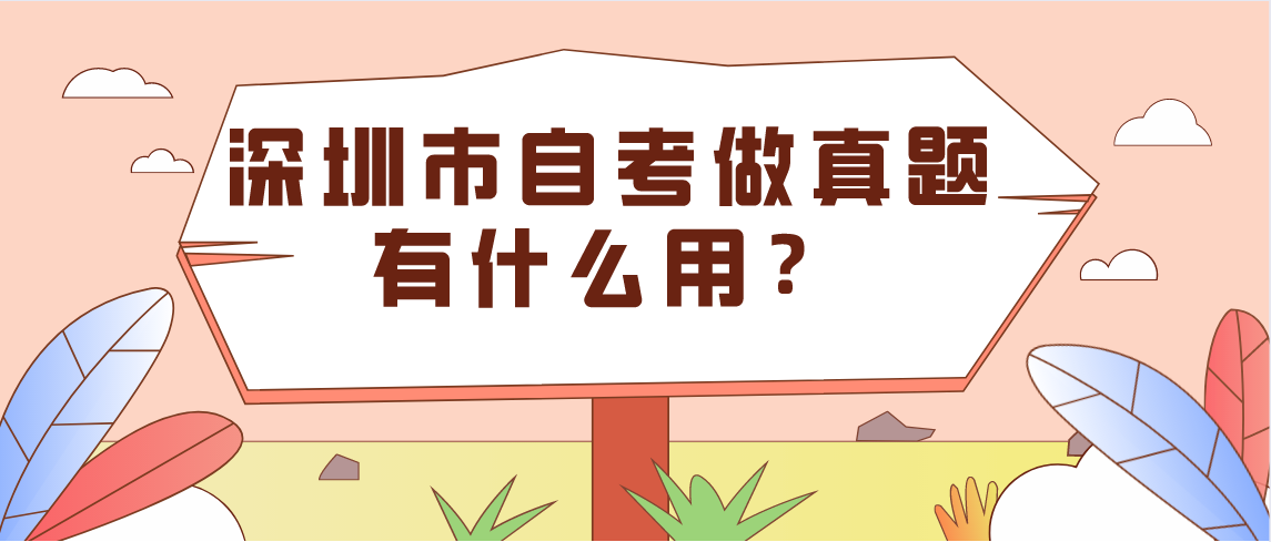 深圳市自考做真题有什么用？