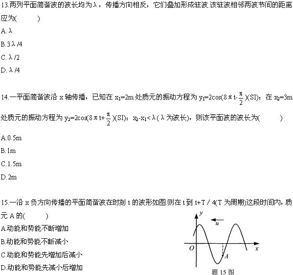 全国2008年10月高等教育自学考试物理(工)试题(图5)