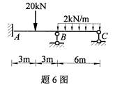 全国2008年4月高等教育自学考试结构力学（一）试(图6)