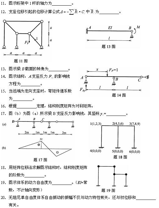 全国2010年4月高等教育自学考试结构力学（二）试题