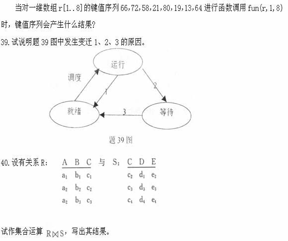 全国2011年4月高等教育自学考试计算机软件基础(图11)